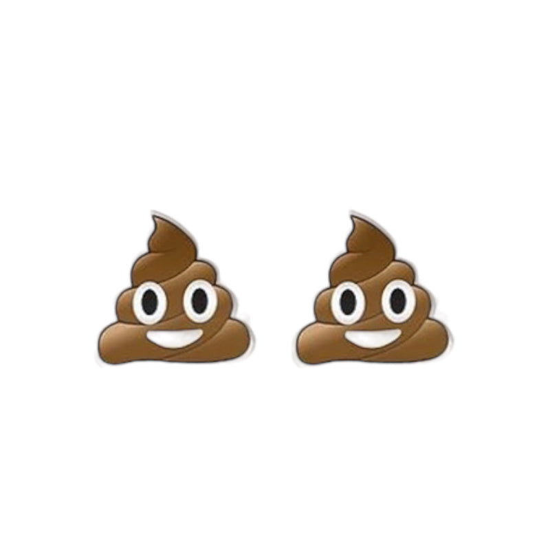 Earrings — Poop Emoji