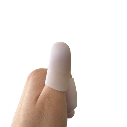 Transparent Silicone Finger Tip Protectors — Full Hand Set
