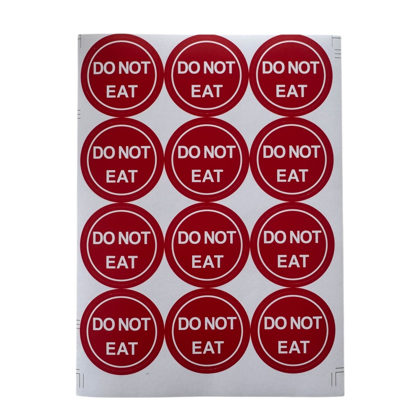 Sticker — Do Not Eat