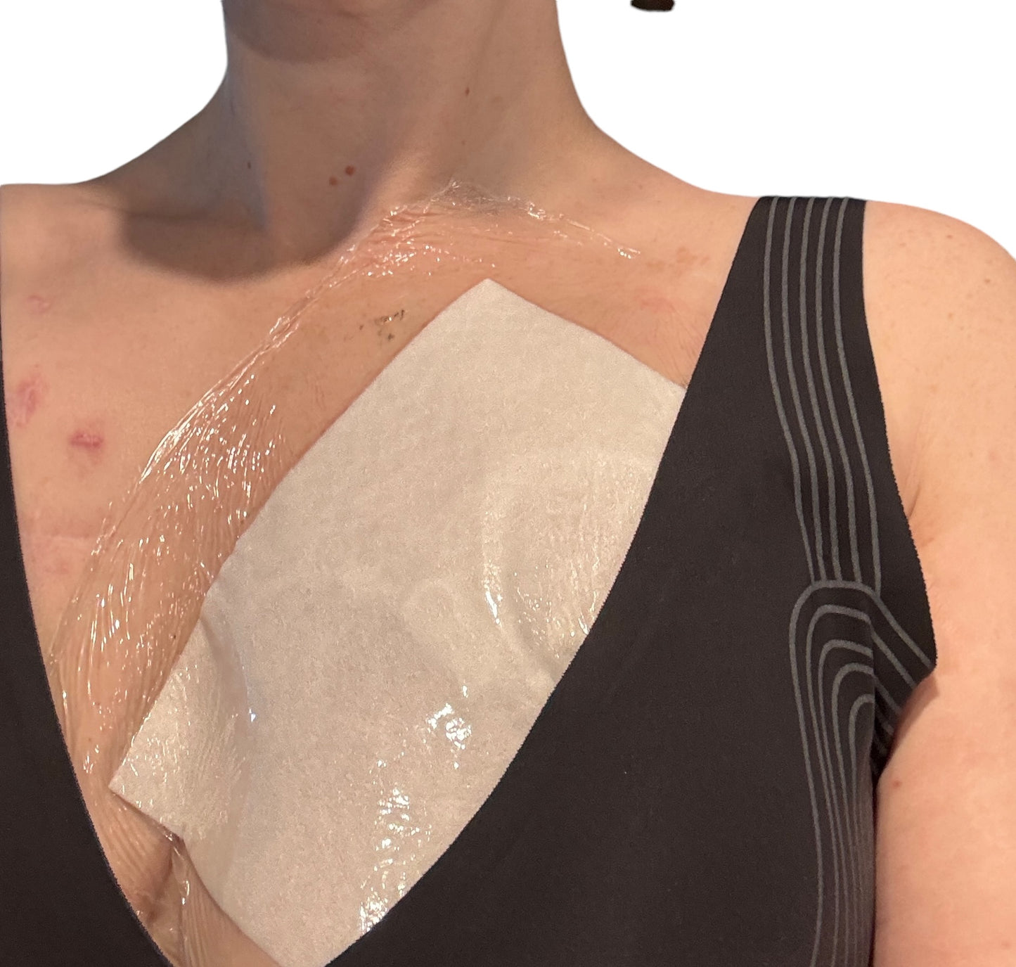 Adhesive Shower Cover for Ostomy, Tubes + Central Lines