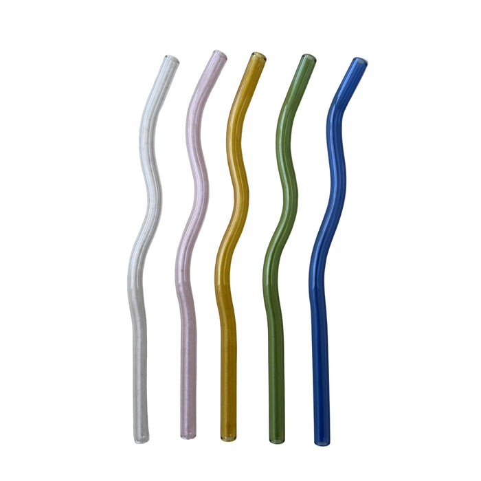 Wavy Glass Straws