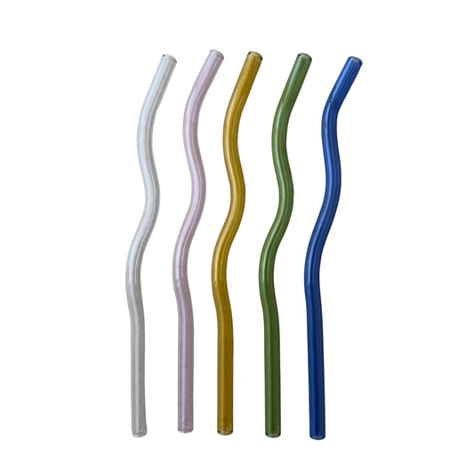 Wavy Glass Straws