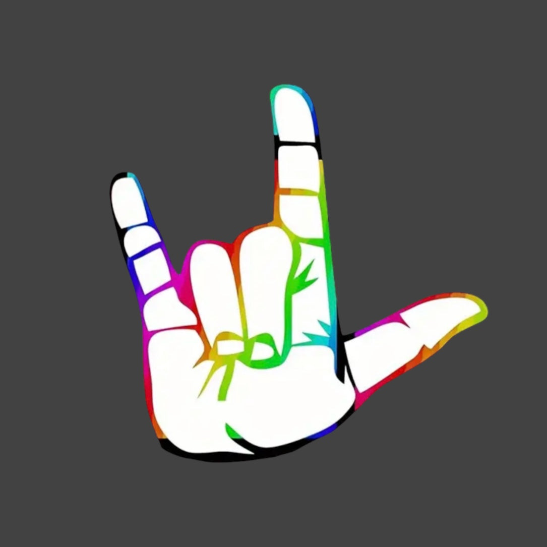 Sticker — Sign Language ‘I love you’ Rainbow