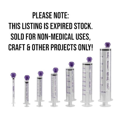 ENFit Compatible Syringes for Medical Play and Art - EXPIRED PACKAGING