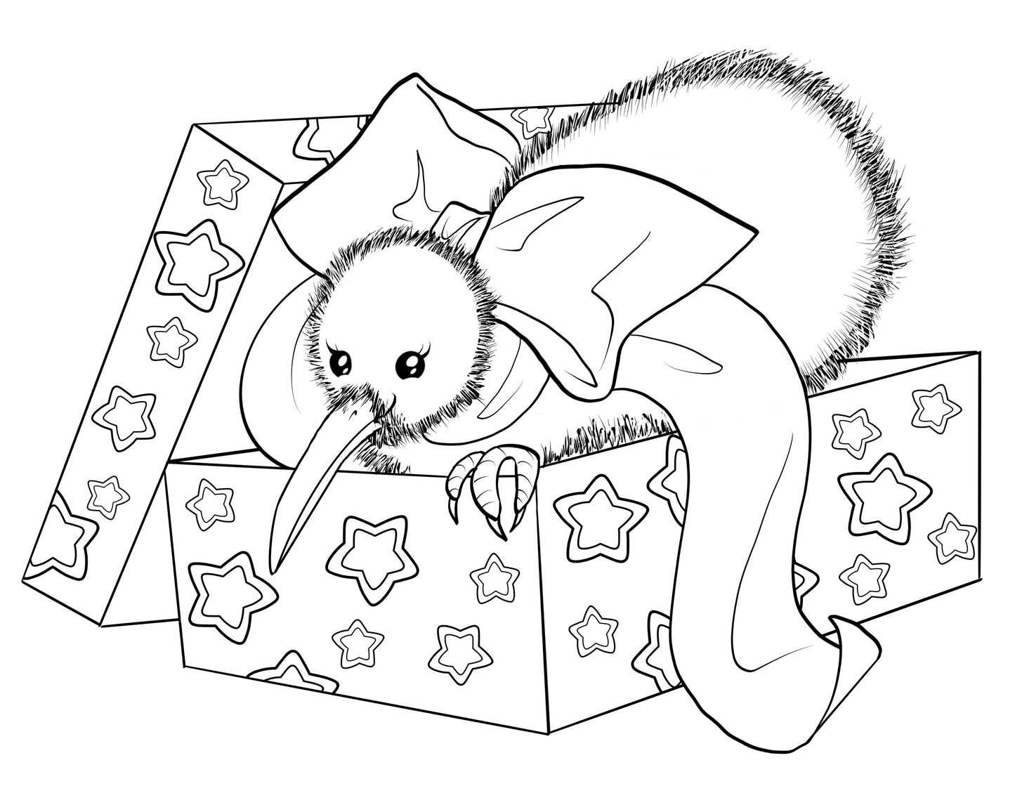 Colour-In Christmas Card — By Artist Delusions of Glamour