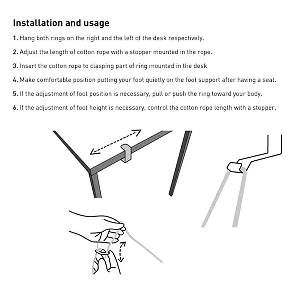 Hammock Foot Sling — Desk, Aeroplane, Travel…