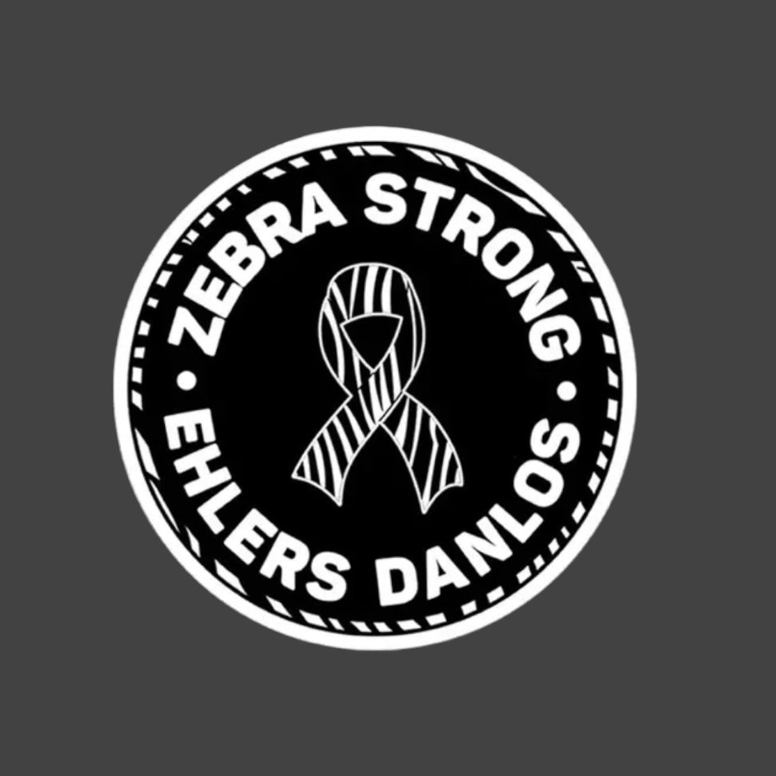 Sticker — Zebra Strong. Ehlers Danlos Awarenes