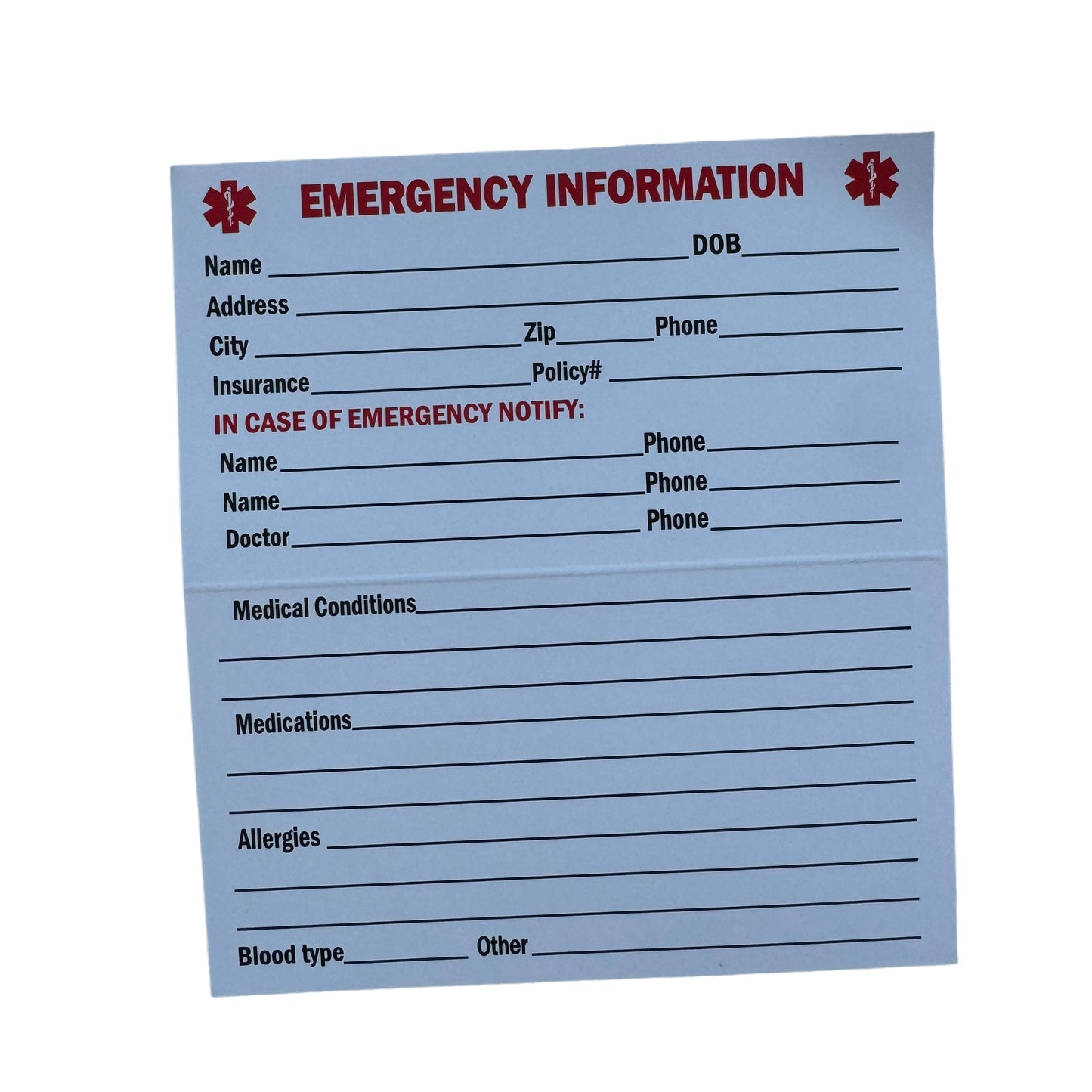 Medical Alert Card — Alzheimers Disease