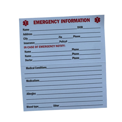 Medical Alert Card — Alzheimers Disease