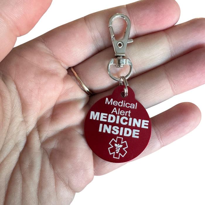 Keyring — Medicine Inside. Medical Alert Tag.