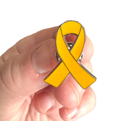 Pin - Gold Ribbon — Childhood Cancer Awareness.