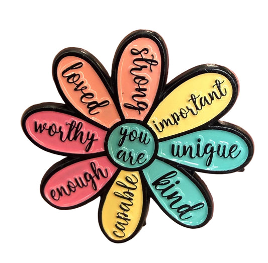 ‘You Are’ Encouragement Daisy Pin