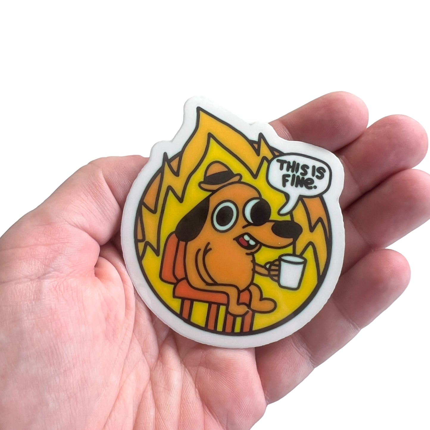 Sticker — ‘This Is Fine’ Dog