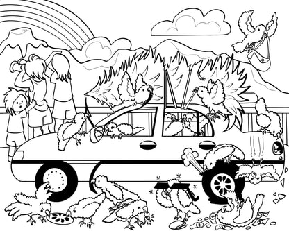 Colour-In Christmas Card — By Artist Geri Herd