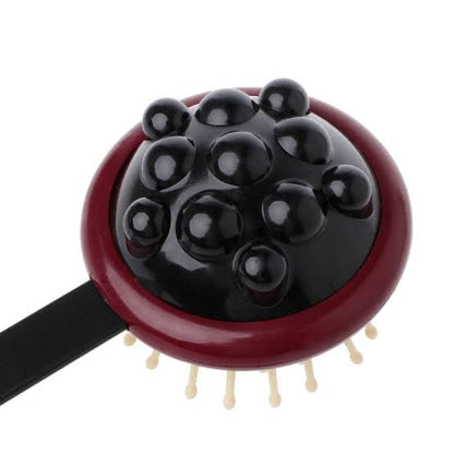 Long Handle all-in-one: Hair Brush, Lotion Applicator + Massager