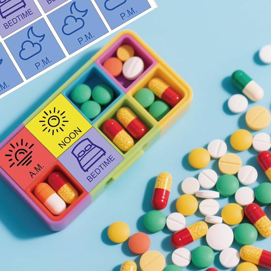 Medication Container Reminder Stickers