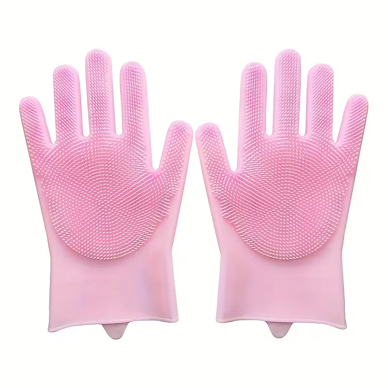 Dish Washing Scrubber Gloves