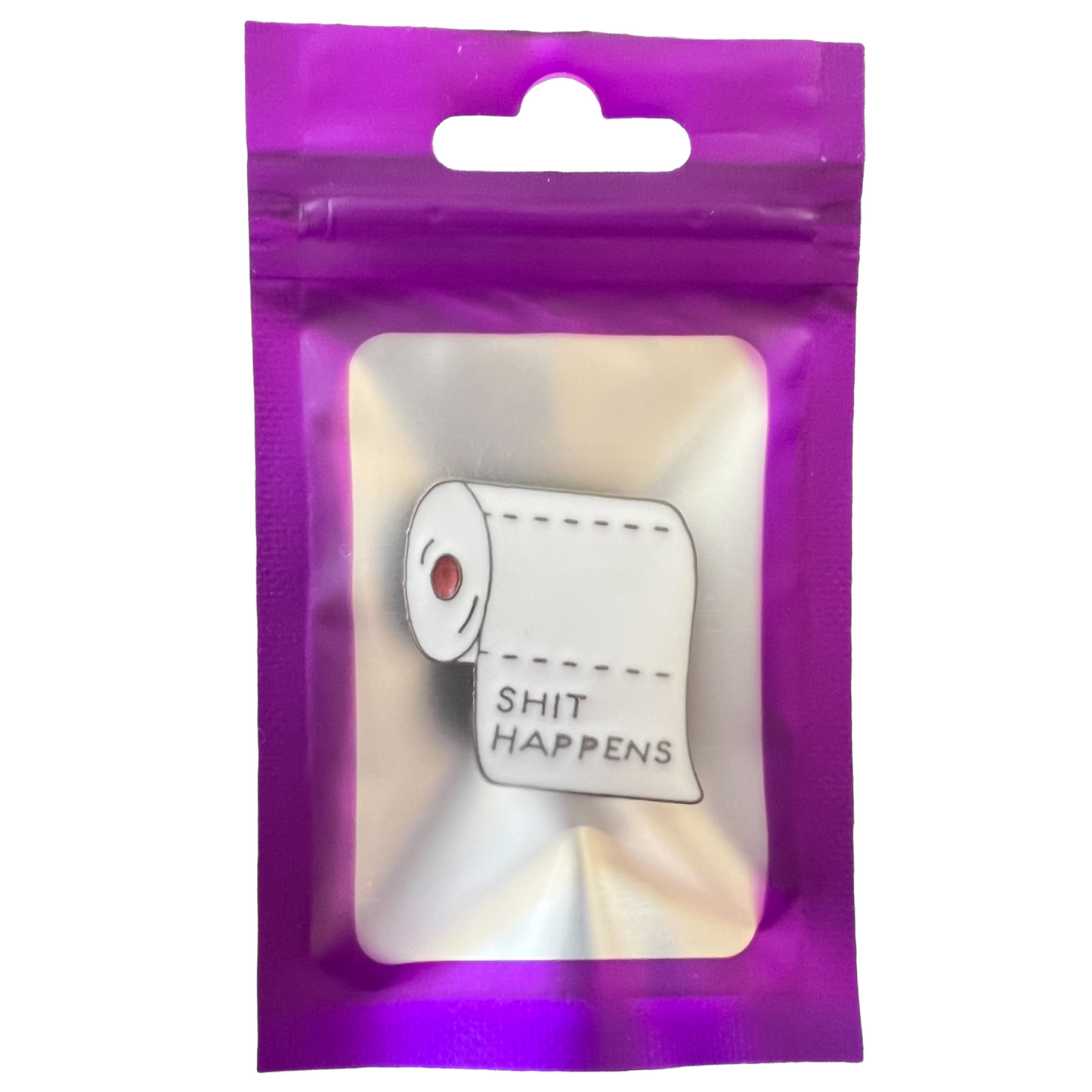 Pin — 'Shit Happens'. Toilet Paper.  SPIRIT SPARKPLUGS   