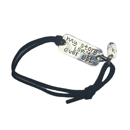 Bracelet — “My Story Isn't Over Yet' Bracelets SPIRIT SPARKPLUGS Black & Silver  