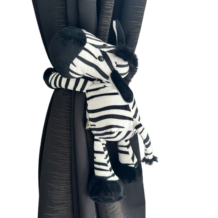 Curtain Holder — Plush (Zebra)