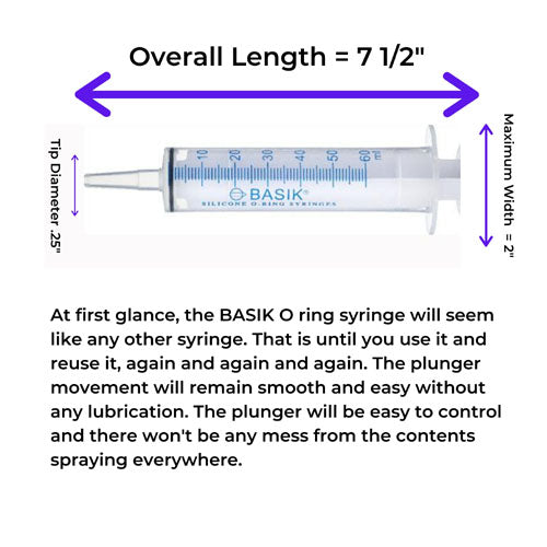 Reusable Leur Lock Syringe (Basik O-Ring)  SPIRIT SPARKPLUGS   