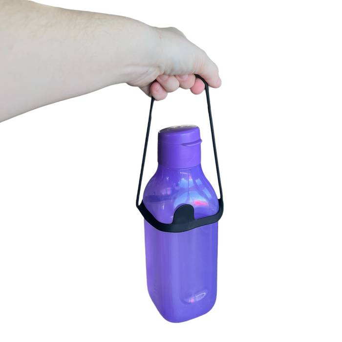 Silicone Drink Carrier Strap with Straw