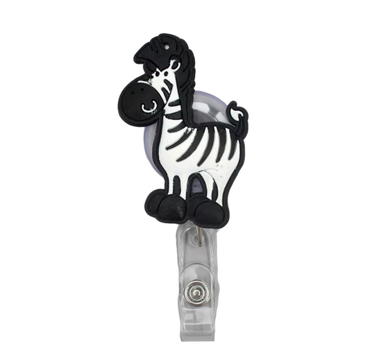 Zebra — Retractable Badge Holder (Nurses) Badge & Pass Holders SPIRIT SPARKPLUGS Zebra  