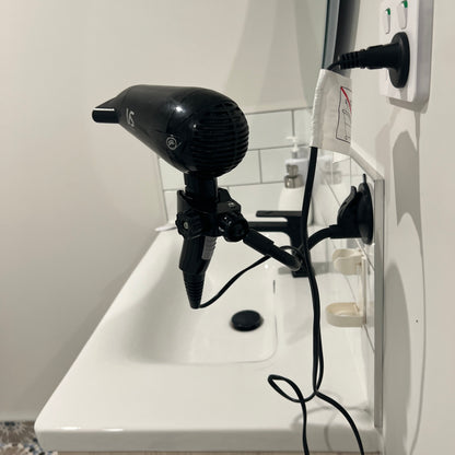 Suction On Portable Hair Dryer Holder