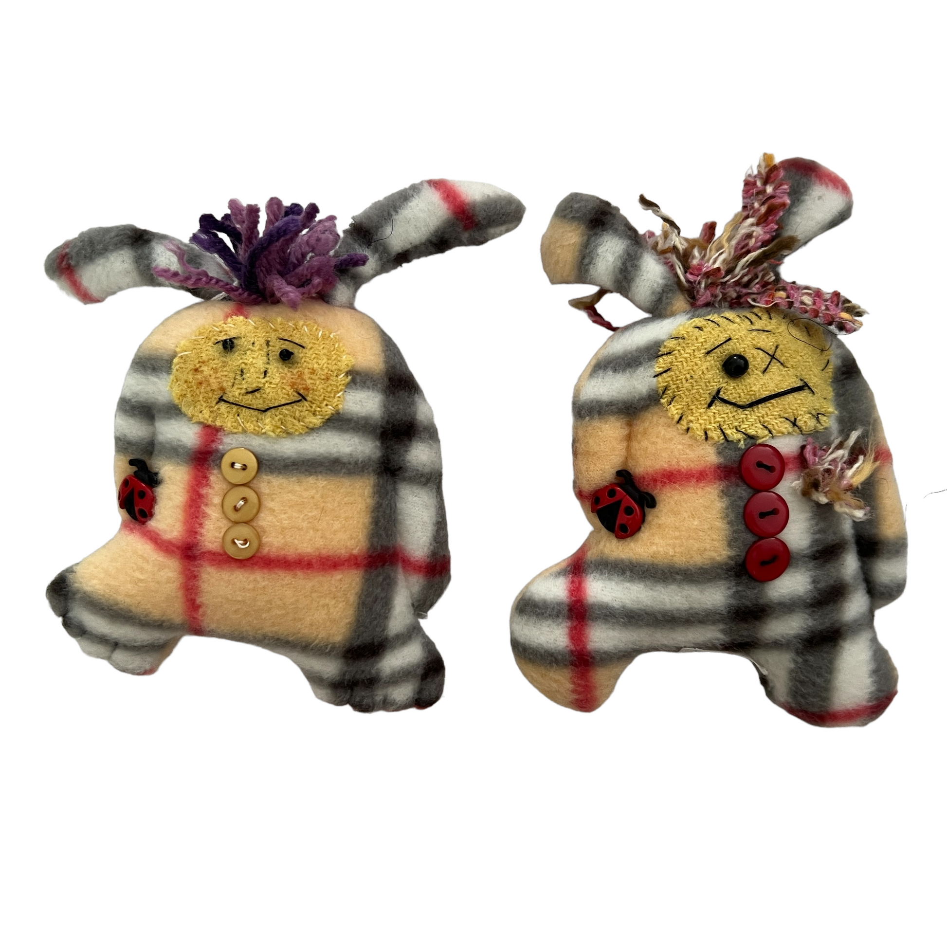 Troll Series, Mini Fleece Troll  Splash Quilting Tartan Brothers (set of 2)  