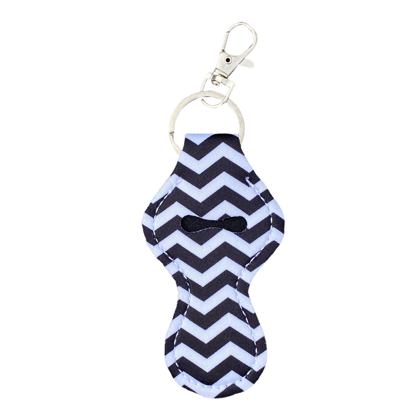 Keyring — Lipstick/Chapstick Holder Keychains SPIRIT SPARKPLUGS Navy Blue Zigzag  