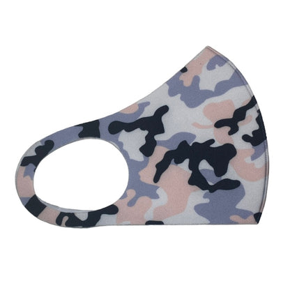 Adult Neoprene Reusable Mask — Camo Mask SPIRIT SPARKPLUGS Peach Camo  
