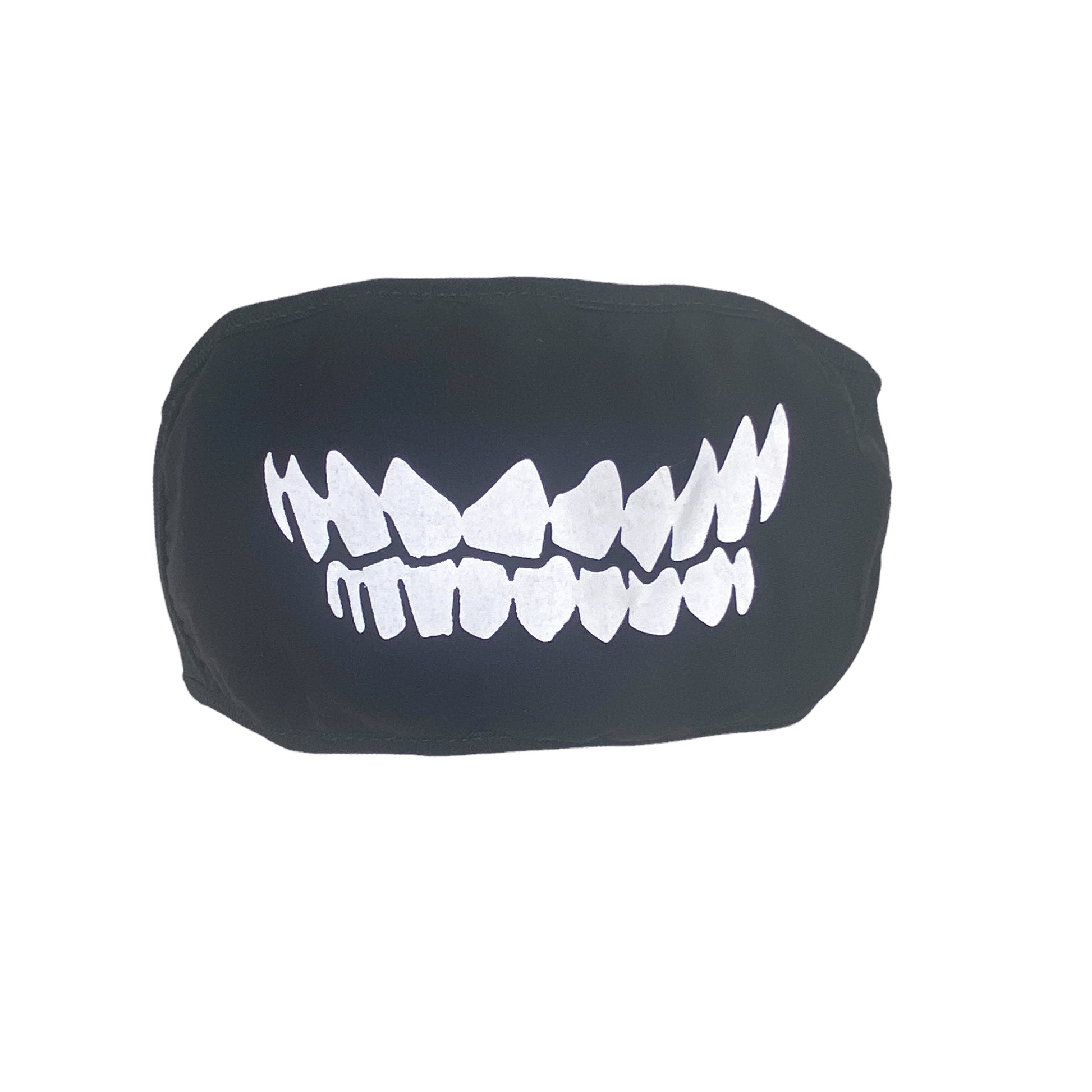 Adult Reusable Fabric Cotton Masks Mask SPIRIT SPARKPLUGS Snarling Teeth Black/White  